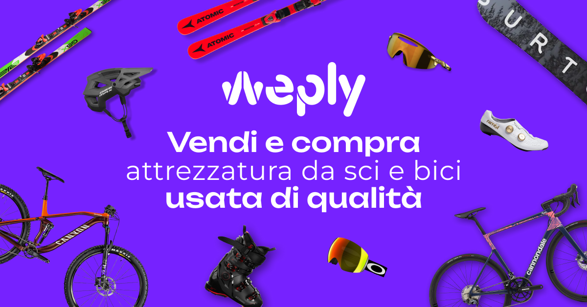 Weply: Vendi e compra attrezzatura da sci e bici usata di qualità