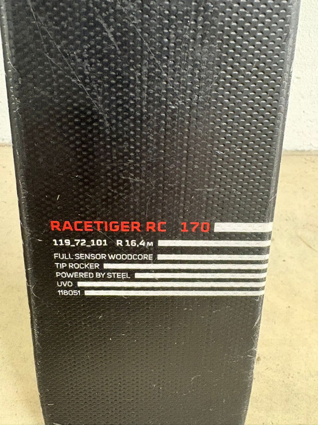 Sci Volkl RACETIGER RC 170cm r16.4 usati