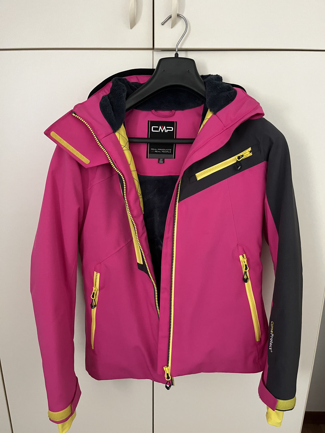 Giacca da sci fucsia/gialla e grigia CMP Donna tg XXS – Weply
