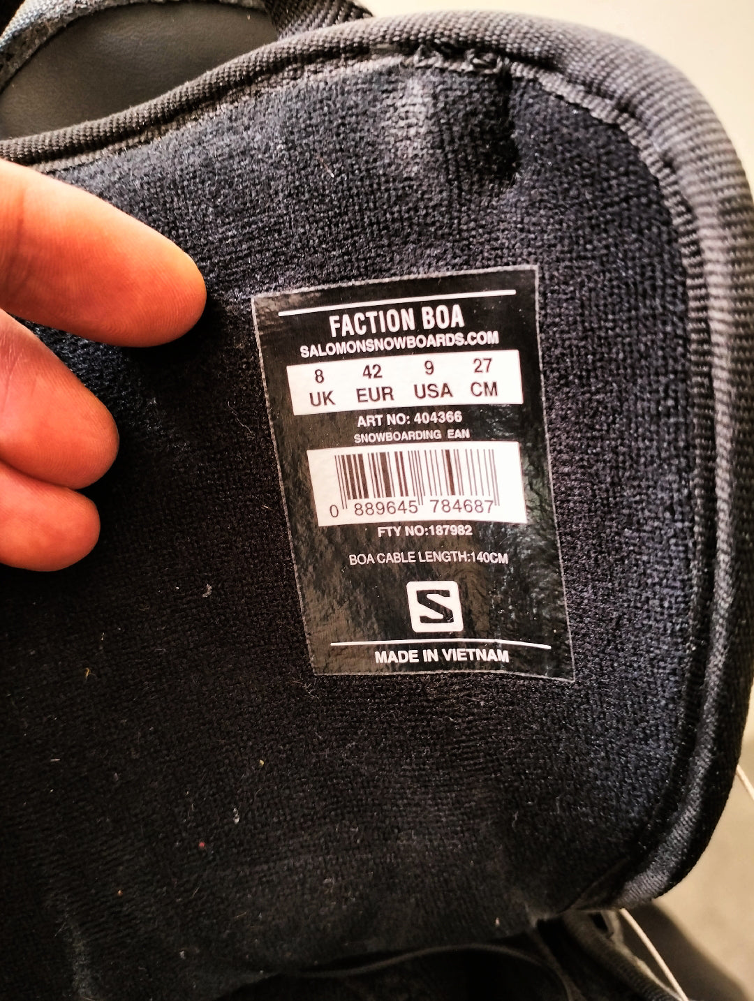 Scarponi Boa Salomon size 42/42.5 Usati