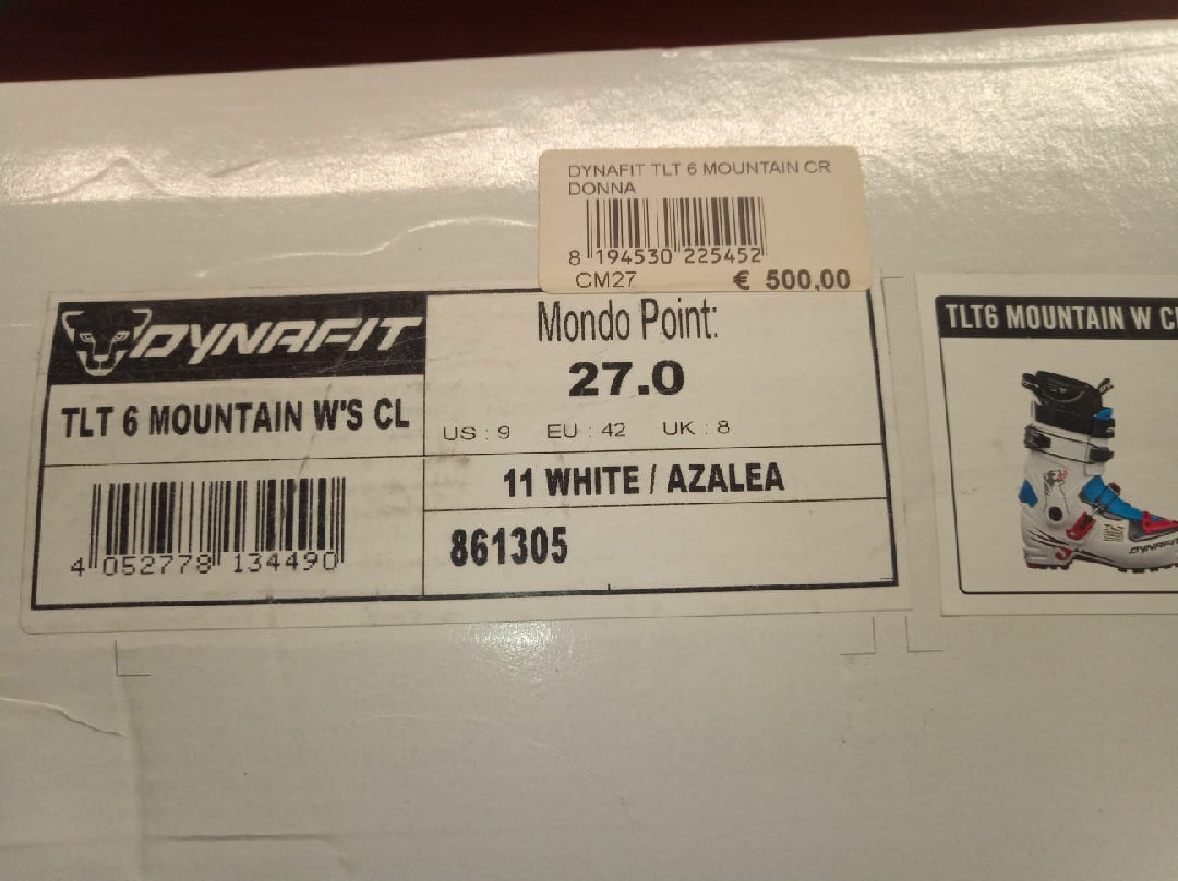 Scarponi sci alpinismo donna Dynafit TLT Mountain tg 27 NUOVO