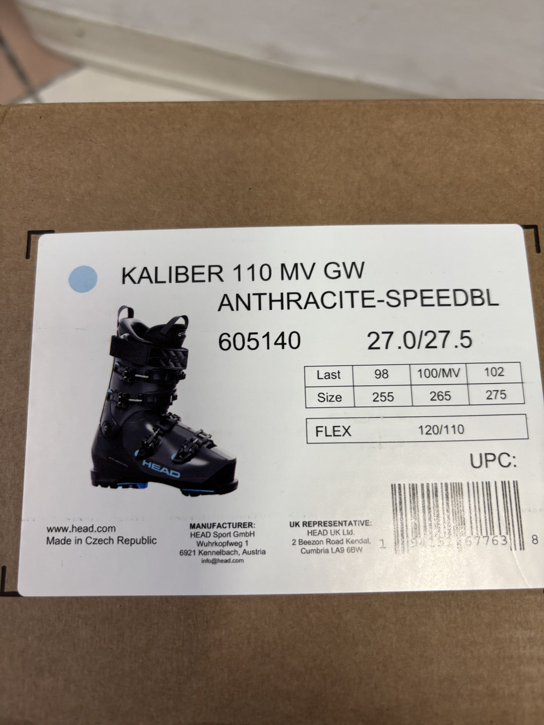 Head Kaliber 110 mv gw nuovi 2025/26