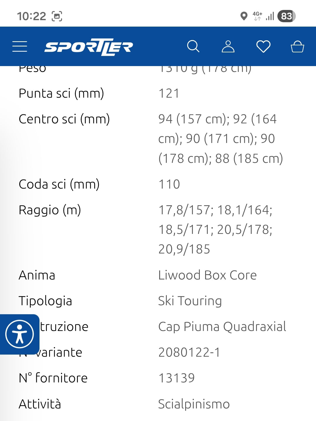 Scialpinsimo usati Skitrab Maximo 164 cm + pelli e attacchi