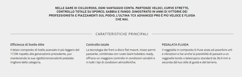 Giant Tcx Advanced Pro 2 — gruppo Sram Apex, taglia S