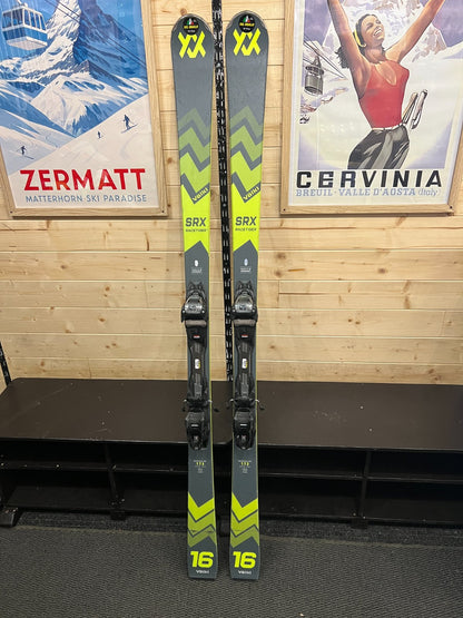 Volkl Racetiger SRX — raggio 15.8m, waist 73mm