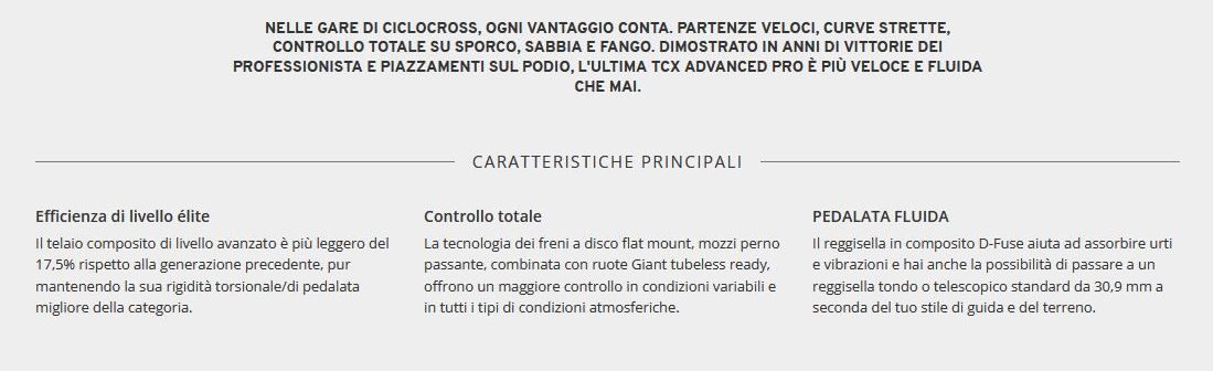 Giant Tcx Advanced Pro 2 — gruppo Sram Apex, taglia MD/LG