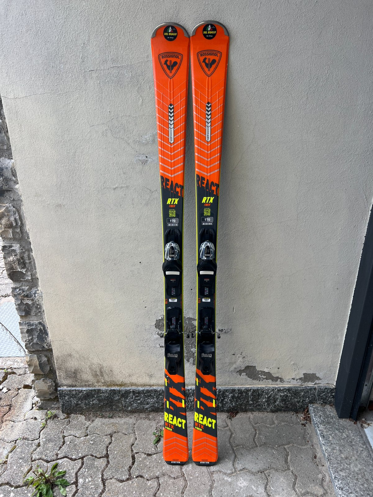 Rossignol React RTX — raggio 14m, waist 74mm