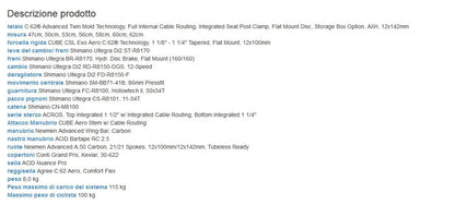Cube Agree C:62 Pro — gruppo Shimano Ultegra Di2, taglia 58 cm