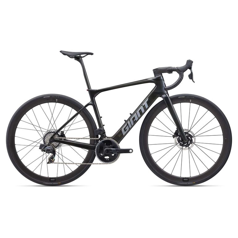 Giant Defy Advanced E+ 1 Elite 2025 usata — vista laterale