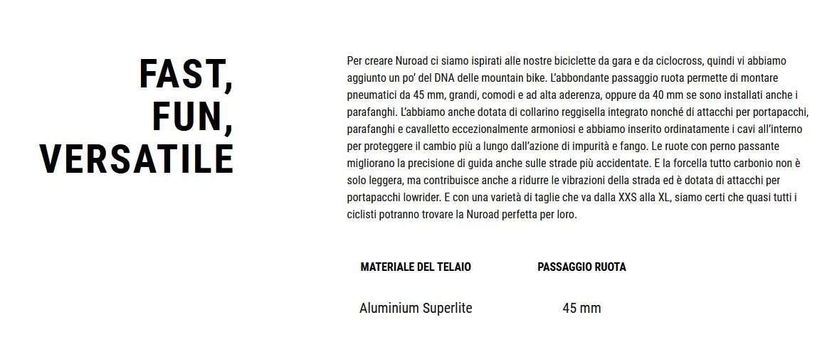 Cube Nuroad, Pro — gruppo Shimano CUES, taglia L