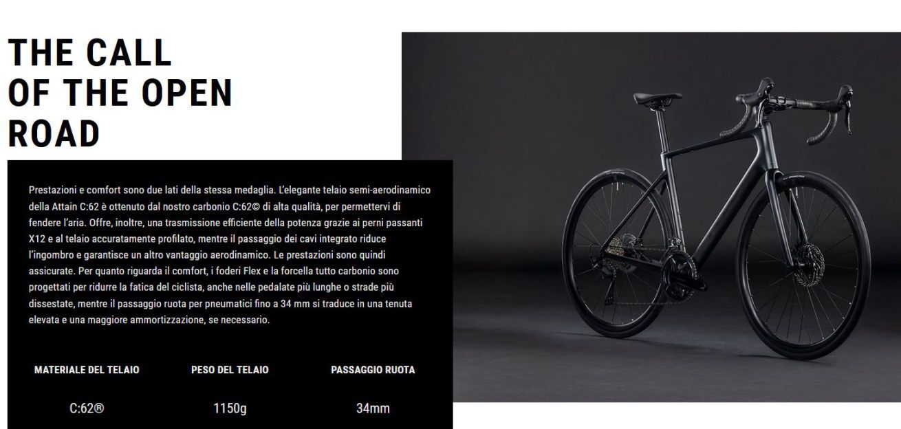 Cube Attain C:62, Race — gruppo Shimano 105, taglia 47