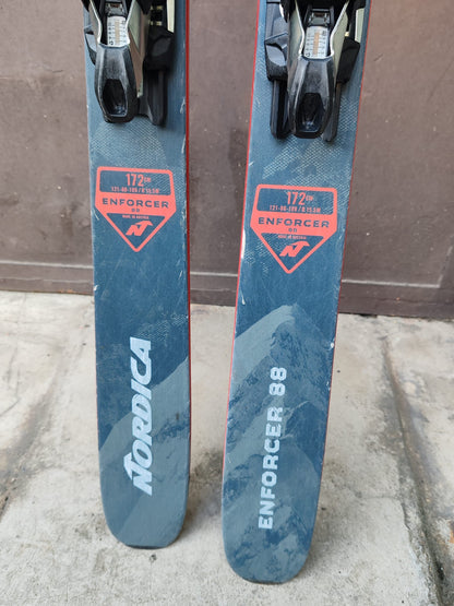 Nordica Enforcer 88 — raggio 15.5m, waist 88mm