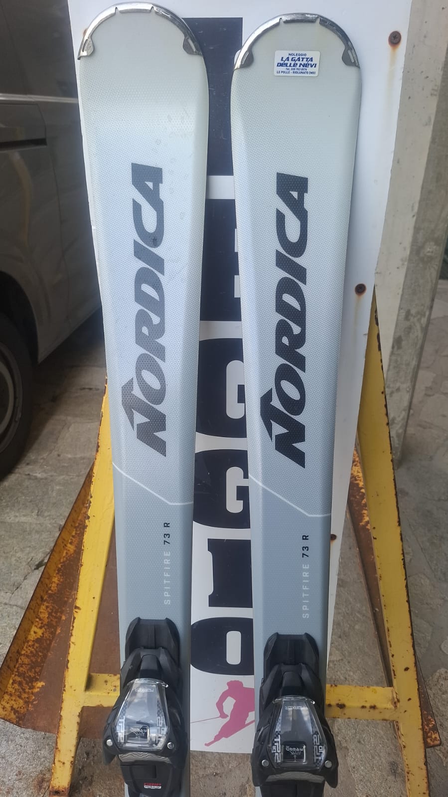 Nordica Spitfire 73 R — raggio 12.3m, waist 73mm