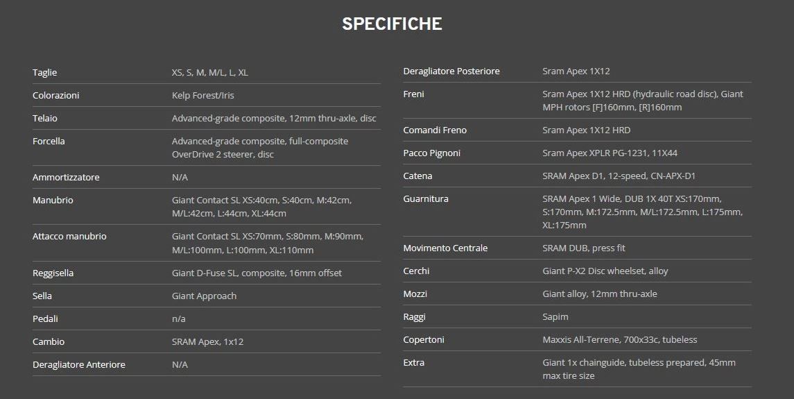 Giant Tcx Advanced Pro 2 — telaio in Carbonio, Nuovo