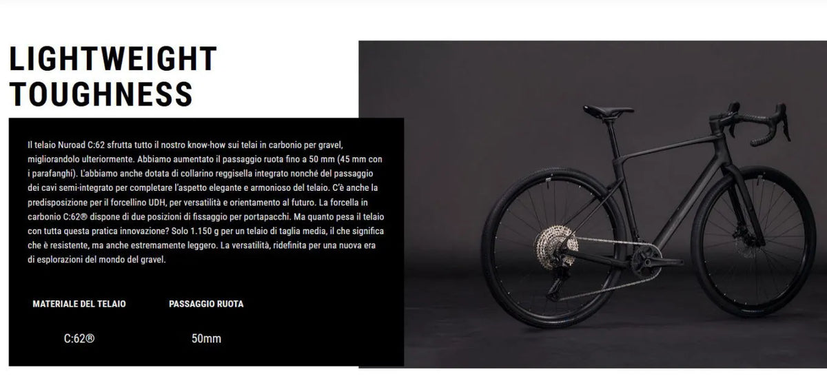 Cube Nuroad C:62, One — telaio in Carbonio, Nuovo