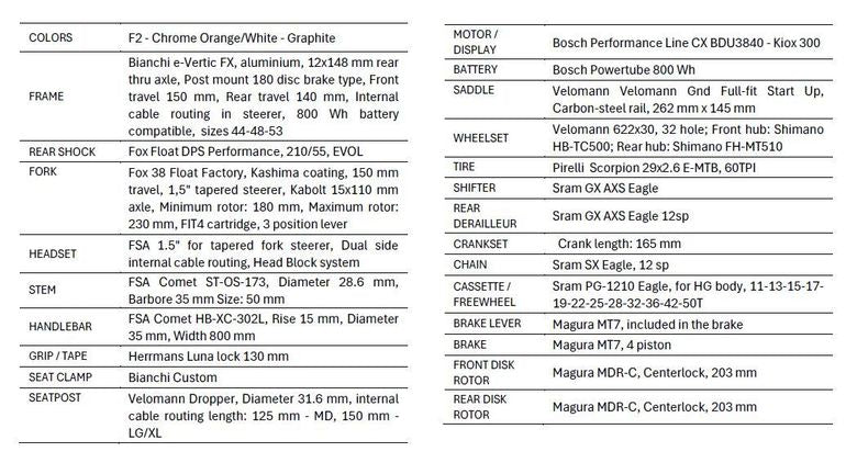 Bianchi E-Vertic Fx Gen5 Factory 2026 — Bici usata