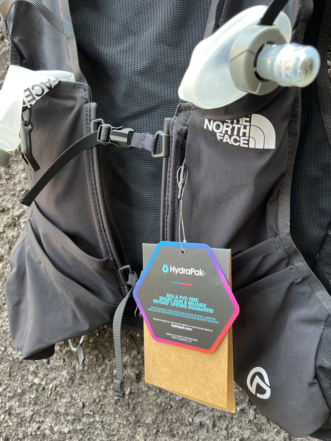 Zaino trail TNF + sacche idriche tg. L uomo nuovo