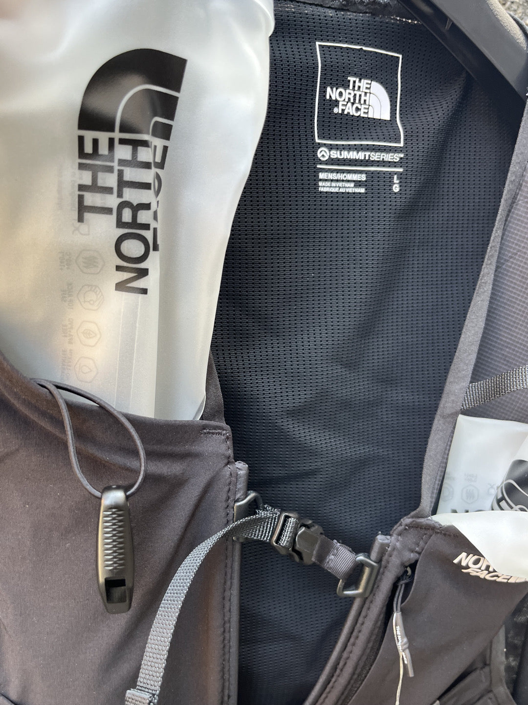Zaino trail TNF + sacche idriche tg. L uomo nuovo