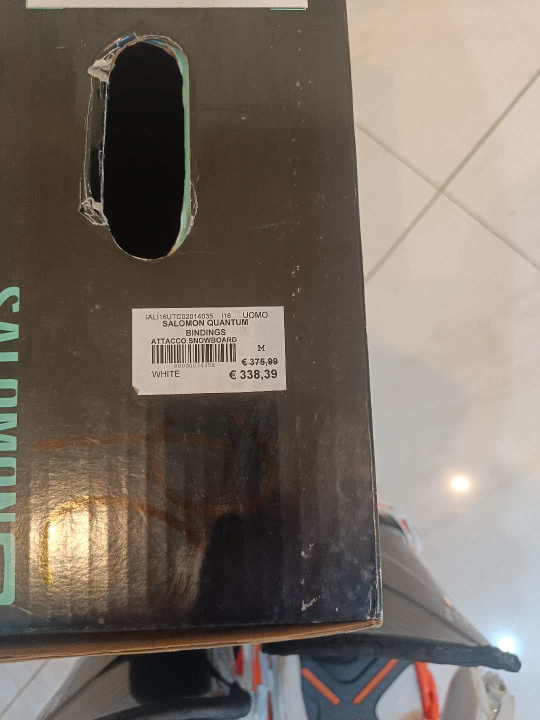 Attacchi Snowboard Salomon Quantum 2013 - Bianco Usati