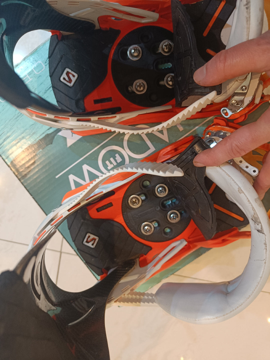 Attacchi Snowboard Salomon Quantum 2013 - Bianco Usati