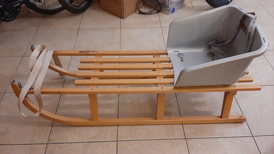 slitta in legno biposto
