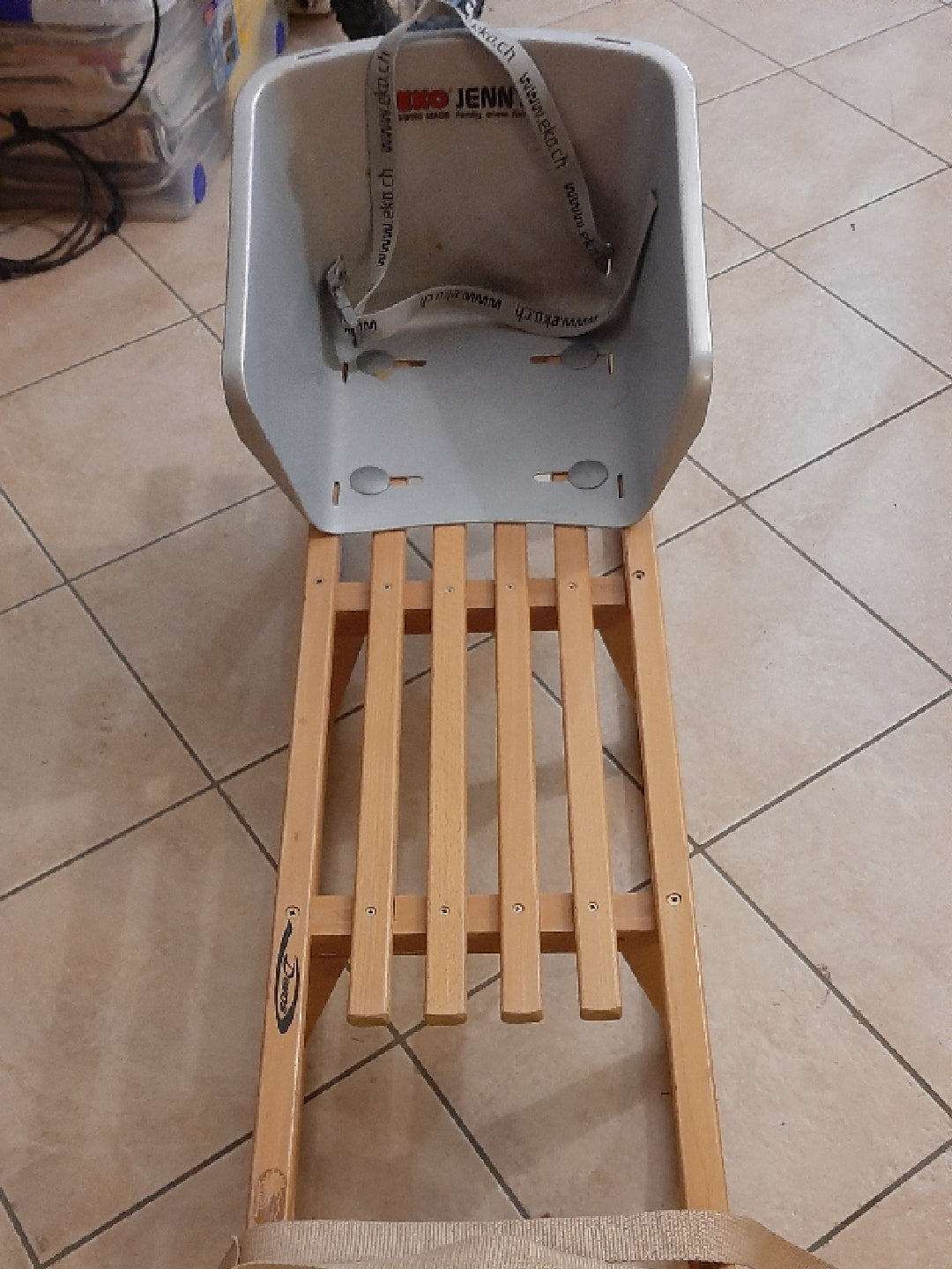 slitta in legno biposto