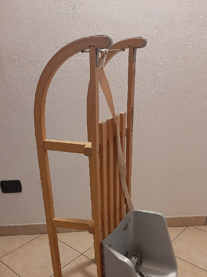 slitta in legno biposto