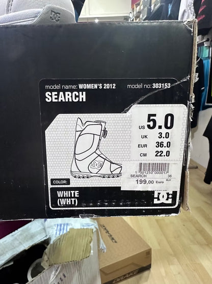 Scarpone Snowboard DC Search bianco n 36 donna NUOVO