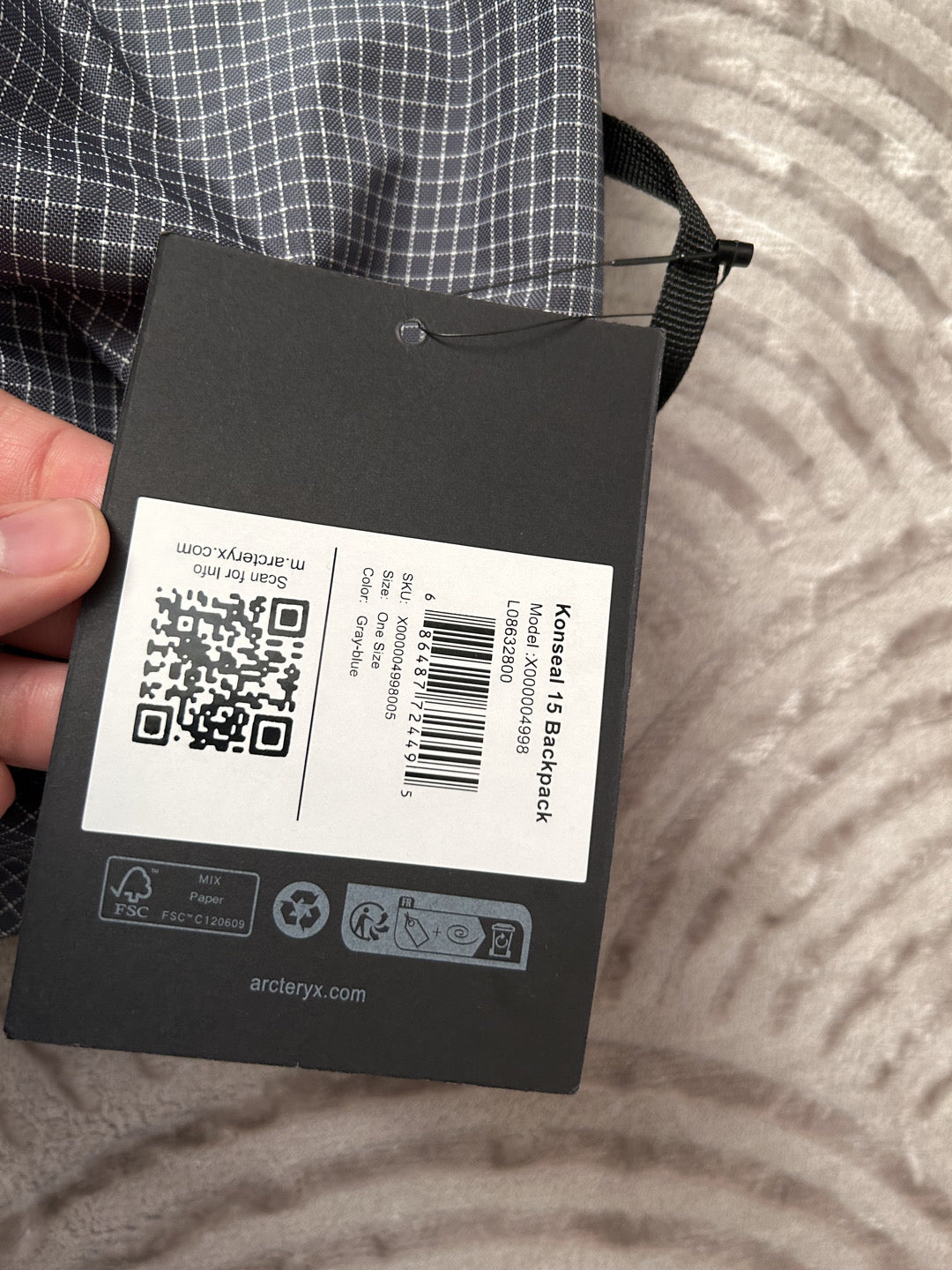 Zaino arc'teryx conseal 15l nuovo