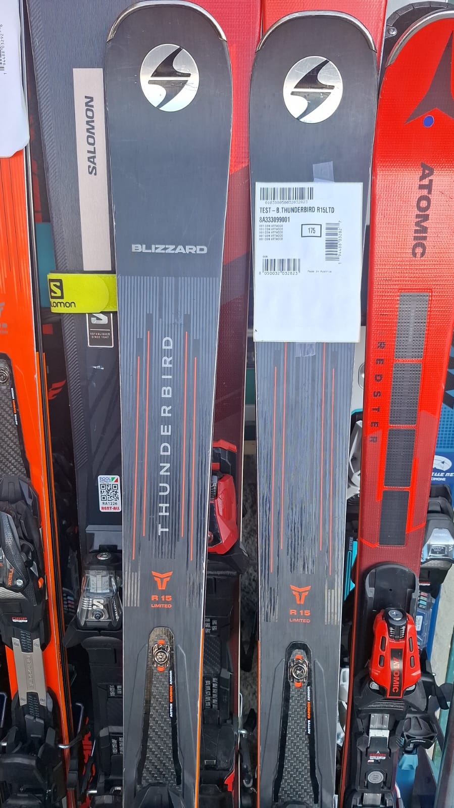 Sci Blizzard Thunderbird LTD 175cm r15m usati test