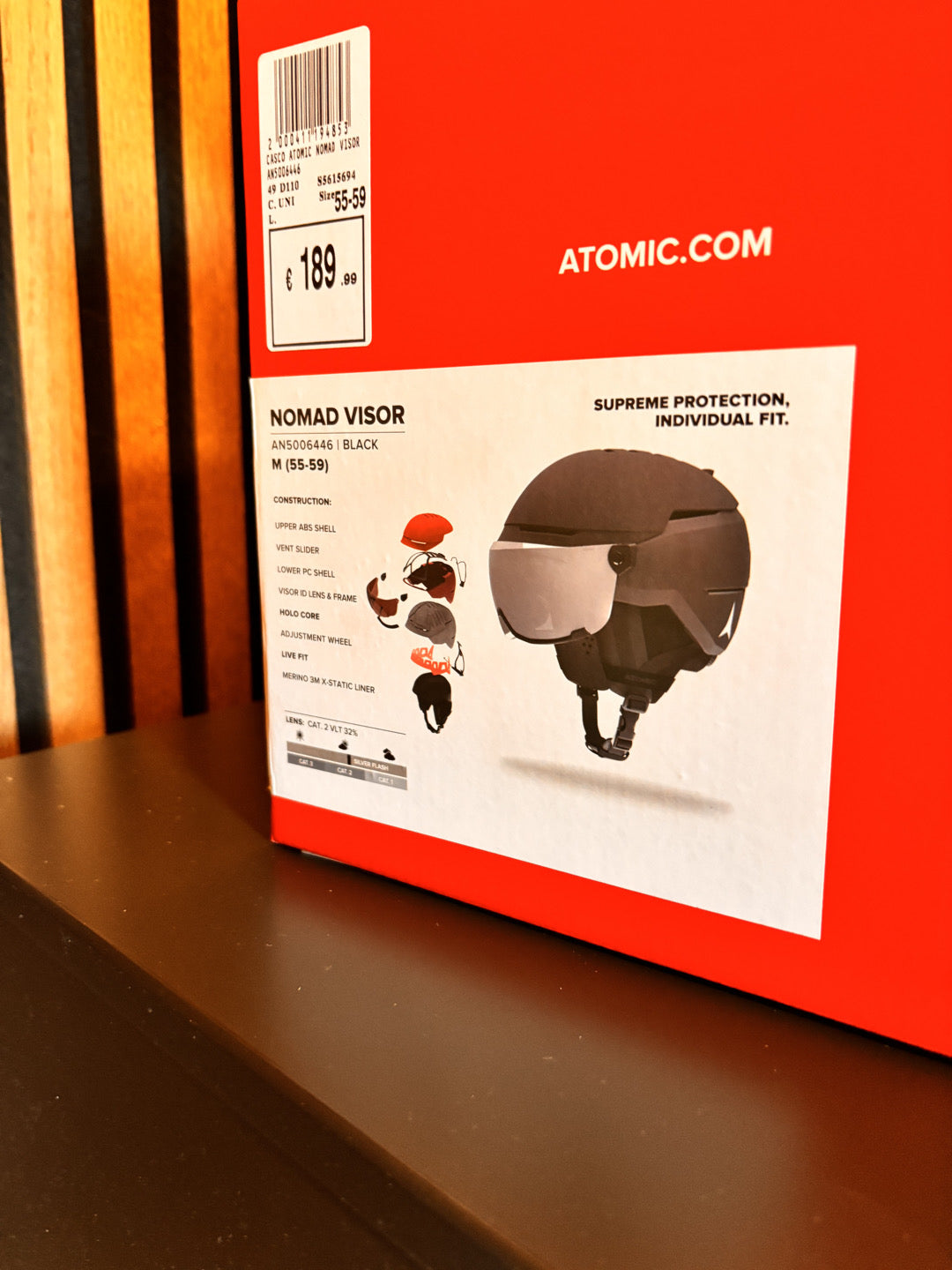 casco da sci Atomic Nomad 55-59cm usato