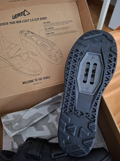 Scarpe unisex MTB leatt clip 5.0 tg 40.5 NUOVE