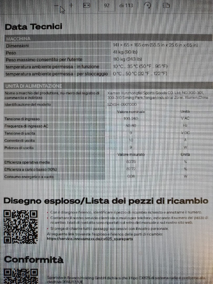 ellittica in ottime condizioni usato