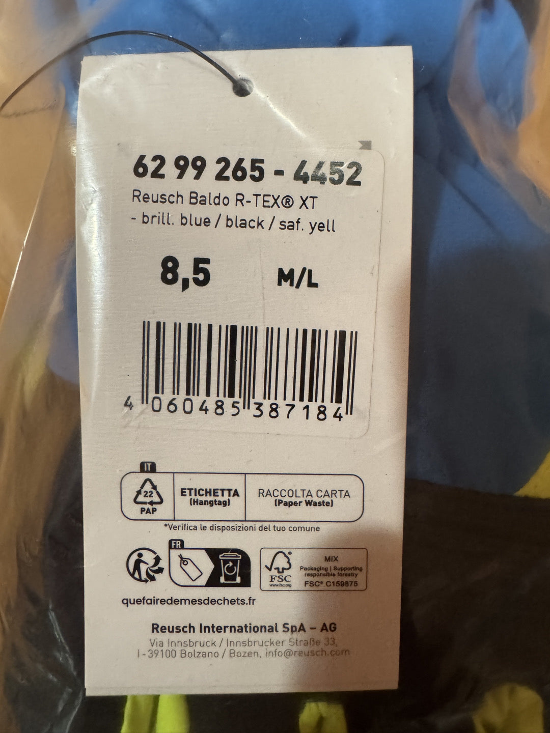 Reusch Baldo R-TEX XT tg 8.5 NUOVI