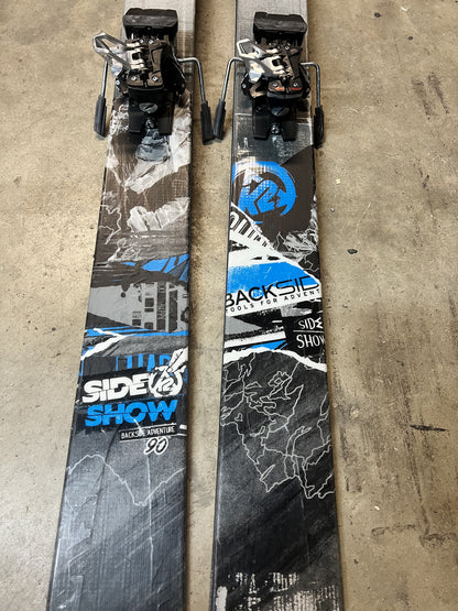 Sci alpinismo usato k2 side show 90 181cm + attacchi Dynafit e pelli k2