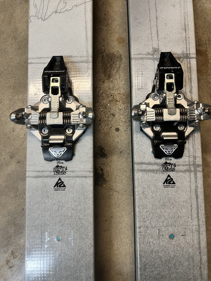 Sci alpinismo usato k2 side show 90 181cm + attacchi Dynafit e pelli k2