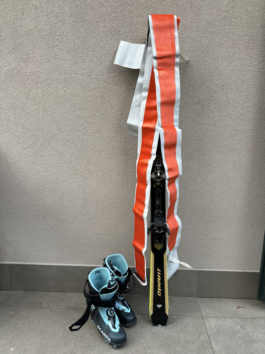 Sci scialpinismo 165cm Dynafit + pelli e scarponi usati