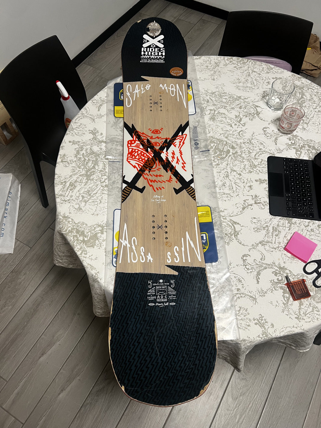 Snowboard Salomon Assassin 155 e Flux DMCC light M/L usato