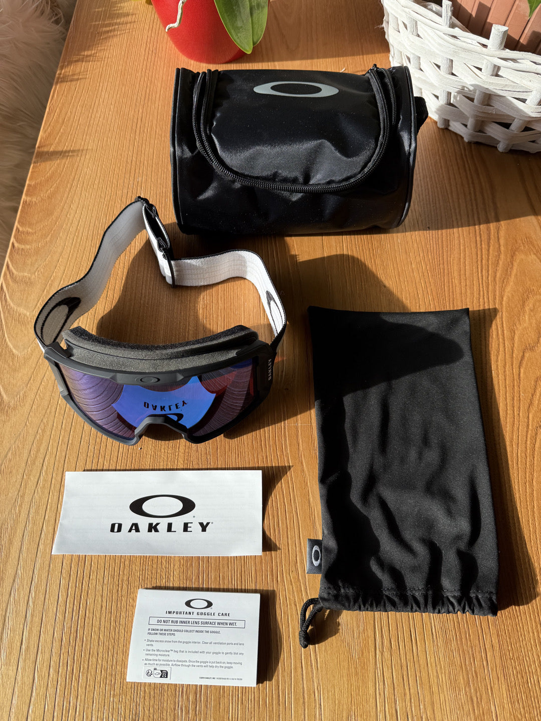 Maschera sci Oakley line miner tg. L usata (custodia inclusa)