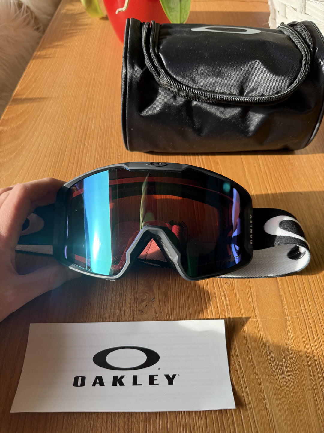 Maschera sci Oakley line miner tg. L usata (custodia inclusa)