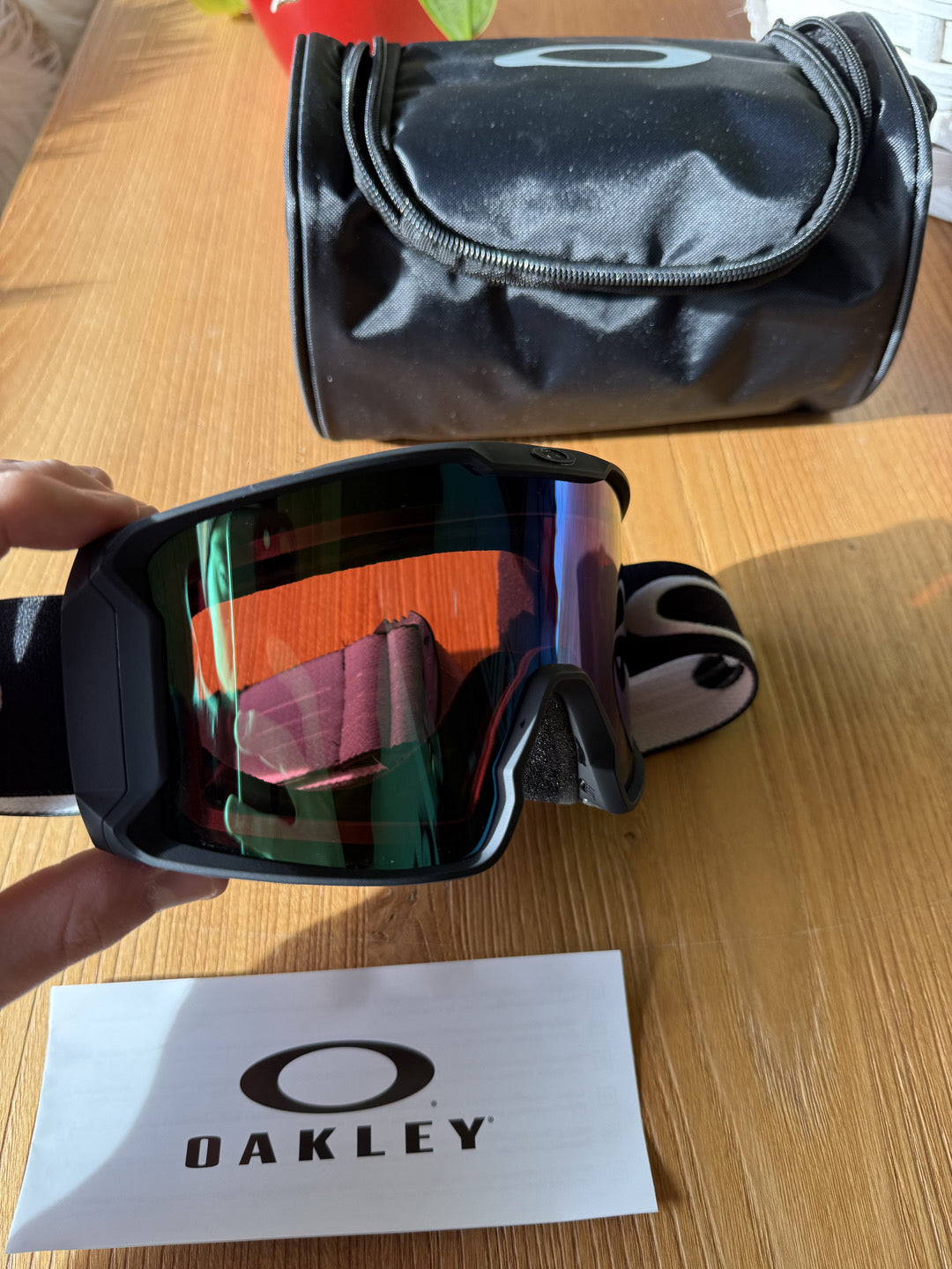 Maschera sci Oakley line miner tg. L usata (custodia inclusa)