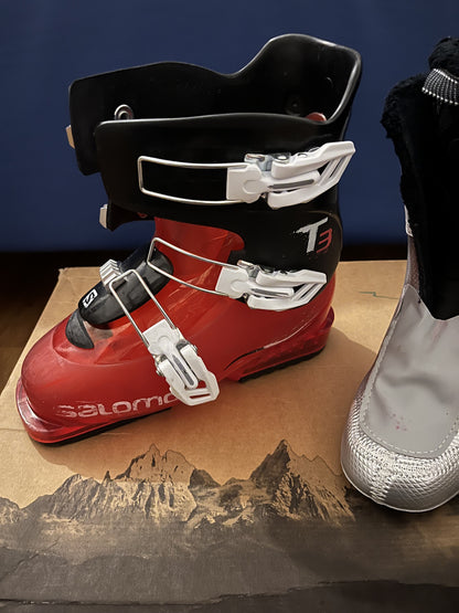 scarponi sci bambino Salomon T3 RT tg 22 usato
