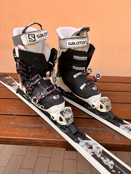 Set completo sci Volkl da donna 153cm r12 usati