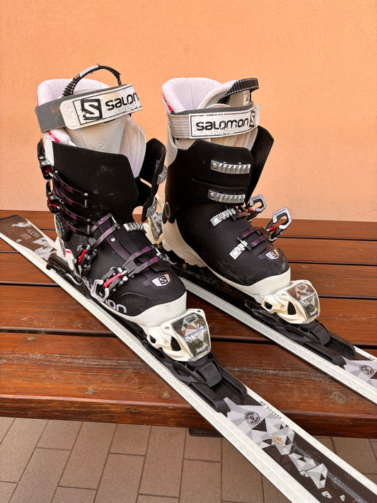 Set completo sci Volkl da donna 153cm r12 usati