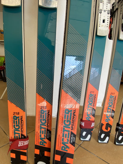 3 paia sci Volkl Racetiger DH e 3 paia da SG da gara usati