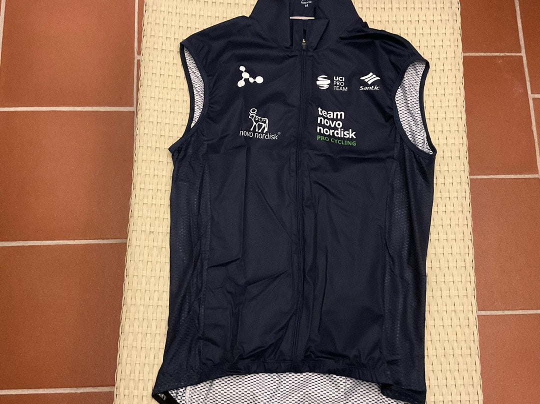 Gilet antivento ciclismo Team Novo Nordisk tg. M nuovo