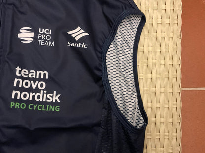 Gilet antivento ciclismo Team Novo Nordisk tg. M nuovo