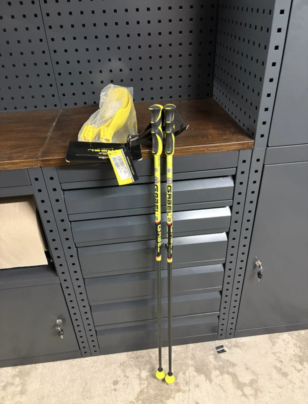 Bastoni sci Gabel SLK-R Carbon Kevlar con paramano nuovi
