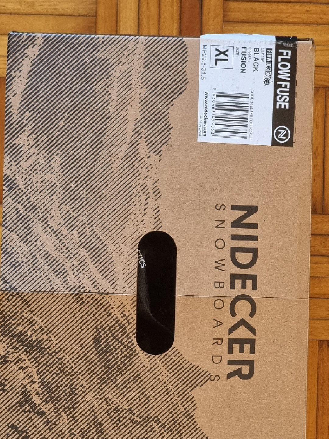 Attacchi snowboard Nideker flow fuse tg. XL usati