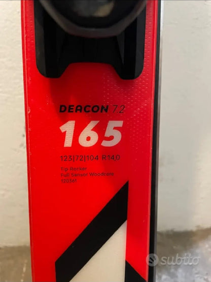 Sci Volkl Deacon 7.2 165 cm r14 usati